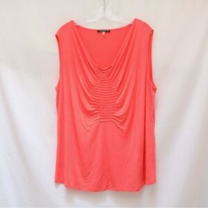 NWOT Cable & Gauge coral pink T-Shirt plus size 3X stretch blouse summer top